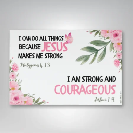 Pink | I can Do All Things | Christian Frame | 40 × 30 cm